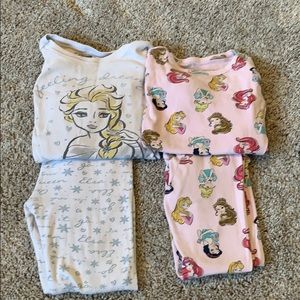 Disney Frozen and Princesses long sleeve Pajamas